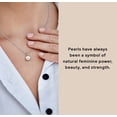 thumbnail image 3 of The Pearl Source White Freshwater Pearl Pendant Sydney Cultured Pearl Necklace | Single Pearl Necklace for Women with 925 Sterling Silver Chain, 10mm, 3 of 6