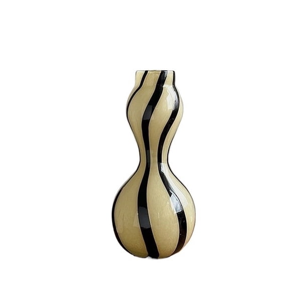 French Fenton Medieval Vase Gourd-shaped Zen Glass Light Luxury Niche Art Flower Vase Living Room Flower-arranging