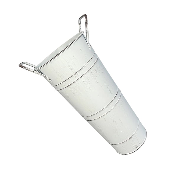 Galvanized Metal Vases with Handle,Rustics Flower Bucket for Cut Flower,Retro Flowers Container for Table Centerpieces