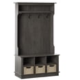 thumbnail image 4 of Twin Star Home 40" Hall Tree with Open Storage and Included Baskets, Weathered Gray, 4 of 10