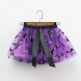 thumbnail image 3 of Hotiary Toddler Baby Girls Halloween Tulle Tutu Fancy Mini Skirt Kids Elastic Waist Print Mesh Pumpkin Bat Puffy Dress Princess Party Skirt for 2-11 Years, 3 of 5