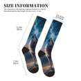 thumbnail image 2 of Picia Lonely Night Sky Wolf Printed Sports Compression Socks - 15-20mmHg Graduated Compression, High-Performance Soft and Breathable Socks for Men and Women, 2 of 5