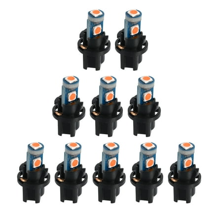 1 Set DC 12V T5 3030 3SMD LED Bulbs Light Yellow Universal for Auto Dashboard Dash Instrument Panel