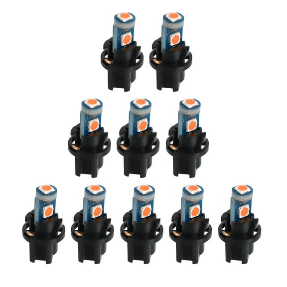 1 Set DC 12V T5 3030 3SMD LED Bulbs Light Yellow Universal for Auto Dashboard Dash Instrument Panel