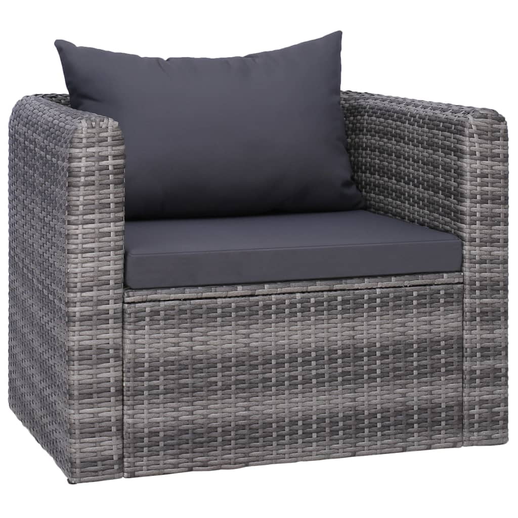 Kepooman Outdoor Patio Rattan Sectional Sofa Set with Cushions & Pillows, Set of 6, Grey Kepooman Outdoor Patio Rattan Sectional Sofa Set with Cushions & Pillows, Set of 6, Grey