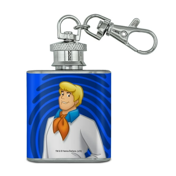 Scooby-Doo Fred Character Stainless Steel 1oz Mini Flask Key Chain