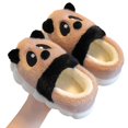 thumbnail image 3 of XIMIN Toddler Kids Cute Animal House Slippers Fuzzy Warm Bedroom Shoes with Non-Slip Cartoon Panda Cozy Memory Foam Home Fluffy Slippers, 3 of 4