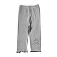 thumbnail image 1 of Odeerbi 1-7 Años Niñas Mallas de Punto de Canalé Con Ribete de Lechuga Mallas Elásticas Capris Pantalones de Verano Casual Cintura Elástica Pantimedias Recortadas, 1 of 5