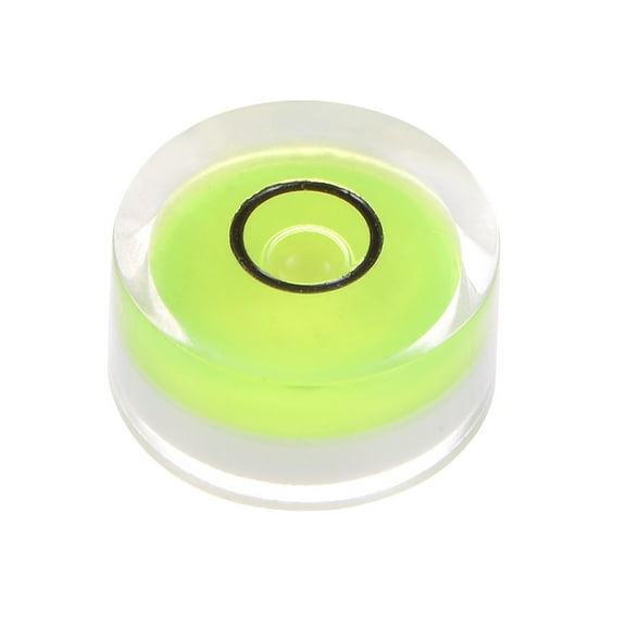 Uxcell Round Bubble Level 18x9mm Mini Circular Bullseye Spirit Levels for Camera Tripod Telescope, Yellow