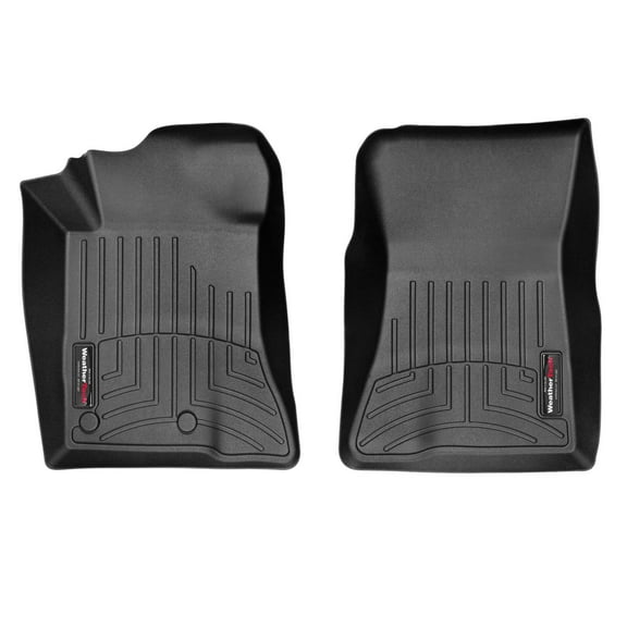 WeatherTech Custom Fit FloorLiners compatible with Ford Mustang, Mustang Shelby GT350, Mustang Shelby GT350R, Mustang Shelby GT500, Mustang Dark Horse - 1st Row (Driver & Passenger), Black