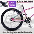 thumbnail image 4 of Akaber 24 Inch Bike, BMX Bikes for 6-14, Bike with 4 Pegs, High-Carbon Steel BMX Frame, 360° Handlebar Rotation, 4 of 7