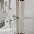 thumbnail image 5 of 32" Curio Display Cabinet with LED Light Strip and Adjustable Glass Shelves, Lighted Curio Display Showcase with Lattice Doors, Elegant Storage Cabinet for Home Decor, White, 5 of 9