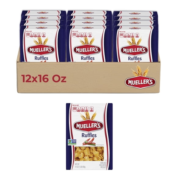 Mueller’s Radiatore (12-Pack, 16 oz Each) – Unique, Sauce-Hugging Pasta for Flavorful Meals – Mueller’s Radiatore offers a thick, textured shape that holds onto sauces for an unbeatable taste.