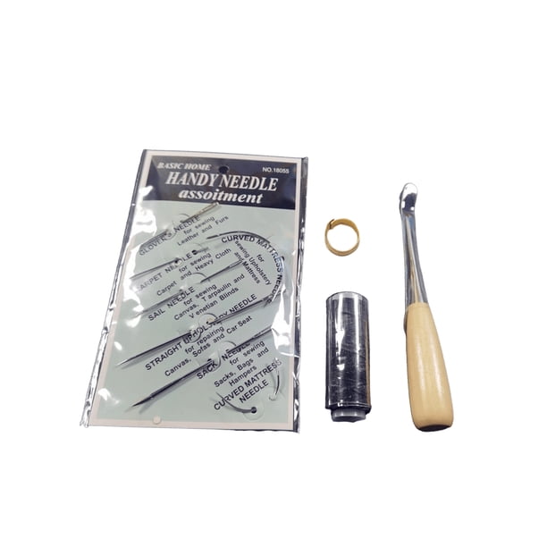 Scienceny Herramientas de trabajo de cuero, costura de botas, Kit de hilo encerado para artesanía en cuero, tapicería, reparación artesanal para Kits y herramientas para tallar Tipo 1 Scienceny TO008206-01