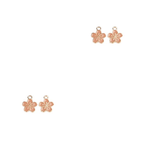 Jumpingount 1 Juego de colgante de flor, pulseras de estilo japonés, conector, collar de flores de cerezo, hallazgos para adultos, niños, negro Type2 NO2 Jumpingount CBP255538