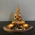 thumbnail image 2 of simhoa Bougeoir Statue en Résine Bouddha pour Ornements B B, 2 of 6