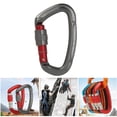 thumbnail image 2 of Climbing Carabiner Carabiners Dog Leash Rescuing Fall Protection Buckle 25KN, 2 of 9