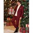 thumbnail image 4 of COOFANDY Men's 2 Piece Double Breasted Suits Slim Fit Tuxedo Jacket and Dress Pants Set for Wedding Business Prom, 4 of 6