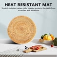 thumbnail image 2 of Guckmall Scratch Resistant Table Place Mats, Brown, Rattan, 2 of 3