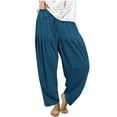 thumbnail image 1 of Birdeem Mode Femmes Pantalon Décontracté Couleur Unie à Cordon Ample Jambe Grand Droite, 1 of 1