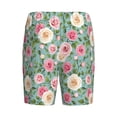 thumbnail image 2 of Lsque Rose Flowers Mens Sleep Pajama Shorts,Short Pajama Pants, Cotton Ultra-Soft Knit-4X-Large, 2 of 9