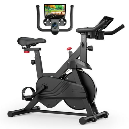 SSPHPPLIE Exercise Bike Indoor with PitPat App Cycling Bike Cycle Bicycle Adjustable Magnetic Resistance for Home Office Cardio Workout Machine Max Weight 300 lbs