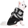 thumbnail image 2 of Honeii Fluid Black White Paint Swirls Print Small Dog Hoodies Pet Hooded Sweatshirts Fall Winter Puppy Cat Sweaters Warm Clothes for Small Dogs Outfits Costume-X-Small, 2 of 7