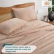 thumbnail image 5 of Casa Platino Juegos de Cama de Tamaño Matrimonial: Sábanas Suaves 100% Egyptian Cotton, 1000 Hilos, Comodidad Premium para Hotel, Sábana Ajustable de 15", Fácil Cuidado, Rosa Sepia, 5 of 10