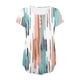 thumbnail image 3 of Camisas de Manga Corta para las Mujeres Casual V-Cuello Imprimir Top, Moda Poliéster/Spandex Blusa de Verano para Diario, 3 of 6