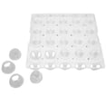 thumbnail image 3 of 20 piezas de cáscara de huevo transparente, juego profesional de cáscara de huevo de plástico resistente a altas temperaturas con soporte para huevos para granja, 3 of 8
