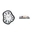 thumbnail image 1 of Reloj de pared interior nórdico con números , escultura de pared estilo boho con flores de metal, decoración rústica con ciervo tallado y, 1 of 8