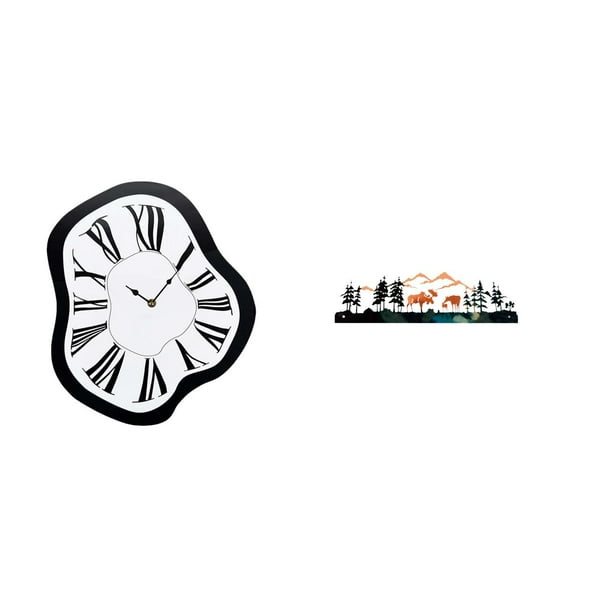 Reloj de lujo acrílico con forma de esfera fundida para decoración de paredes interiores. Relojes únicos, creativos y distorsionados para colgar en es