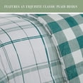 thumbnail image 5 of Elegant Comfort 8-Piece Lodge Plaid Reversible Comforter Set - All Season Bed in a Bag, 4-Piece Sheet Set Featuring Smart Pockets, Matching Shams and Decorative Pillow, Twin/Twin XL, Sage, 5 of 5