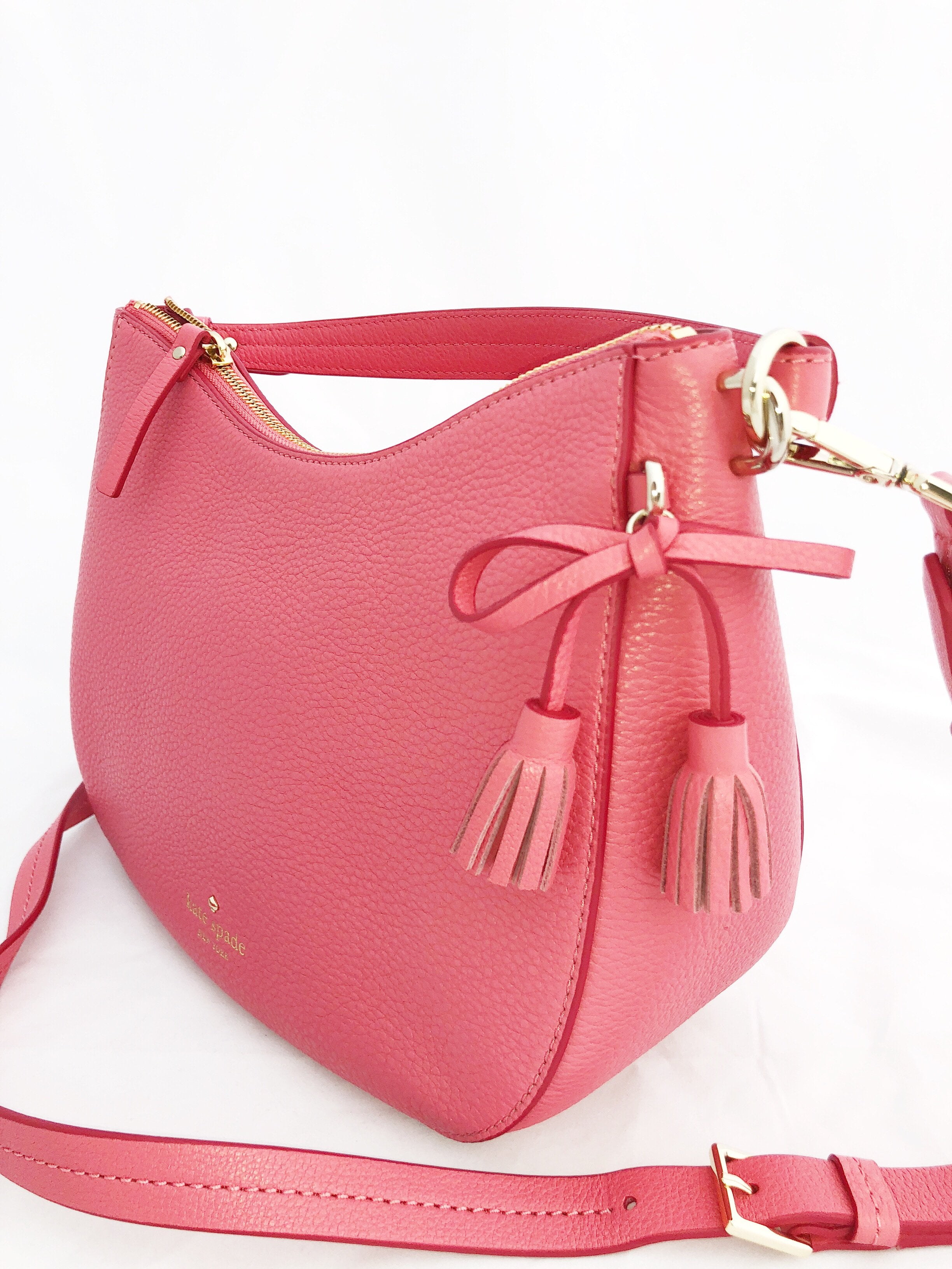 NWT Kate Spade Hayes Street Small Aiden Warm Guava Coral Pink Satchel Crossbody