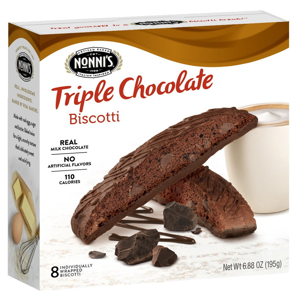 Biscotti, Triple Chocolate, 8 Count, 6.88 Ounce