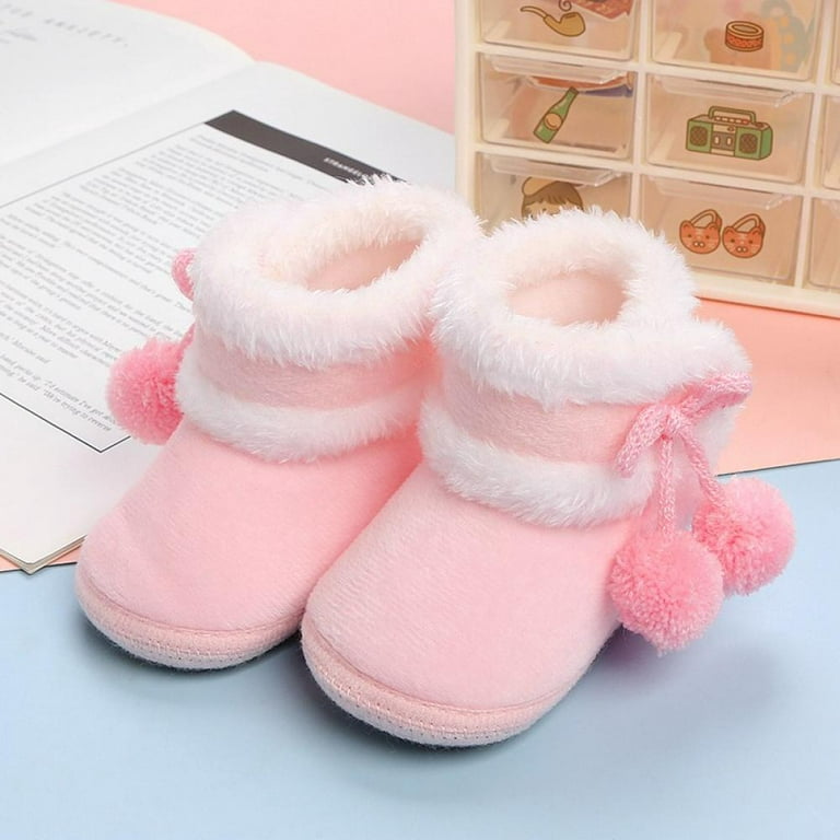 Soft Soled Toddler Cute Cartoon Fleece Boot Newborn Baby Socks