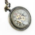 thumbnail image 6 of Hand-winding Mechanical Pocket Watch Brass Bronze Vintage Case Classic Men Chain, 6 of 6