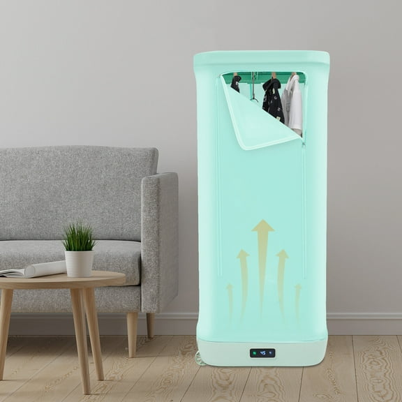 Compact Garment Dryer, Light Green Foldable Unit with Hidden Moisture Vents, 110V Operation, Perfect for Dormitories and Apartments