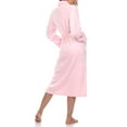 thumbnail image 3 of White Mark Soft Long Sleeve Plush Robe (Women's & Women's Plus), 3 of 4