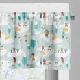 thumbnail image 5 of Ambesonne Winter Valance & Curtain, Christmas People Outside, 55"x36", Seafoam Multicolor, 5 of 7
