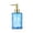 Blue, variant on Ohmyroo Textured Glass Dispenser Bottle 6.9in Hot Pink Pump Style 380ml Liquid Soap Lotion Container