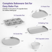 Doll Buddies 79-Piece Kids' Baking Oven Pan Cooking Tools Set