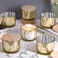 thumbnail image 2 of Frascos para velas Simeitol Gold, 500 ml, con tapas de bambú, 16 oz, 6 unidades, 2 of 8