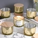 thumbnail image 2 of Frascos para velas Simeitol Gold, 500 ml, con tapas de bambú, 16 oz, 6 unidades, 2 of 8
