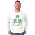 thumbnail image 3 of Irish Swag St Patrick's Day Shamrock Long Sleeve TShirt Men Women Brisco Brands X, 3 of 6