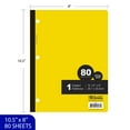 thumbnail image 5 of BAZIC College Ruled 1 Subject Wireless Notebooks 80 Sheets, Assorted Color, 24-Pack, 5 of 6