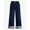 thumbnail image 5 of Free Assembly Women’s High Rise Cuffed Jean Pants with Patch Pockets, 30" Inseam, Sizes 0-28W, 5 of 5