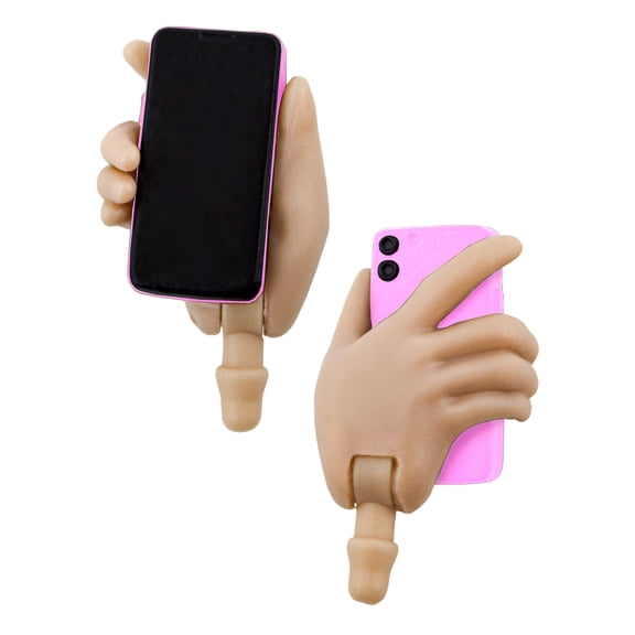 Cell Phone Accessory Hand for Figures Toy Company Ultimate 4.25 Inch Kid Figures [White Skin Pink Phone]