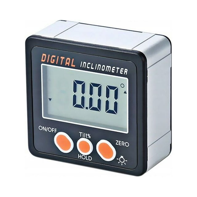 Jinsinto Inclinometer, IP54 Precision Electronic Digital Display, Protractor 4 90° Angle Cassette with Backlight for Measuring Angle and Slope