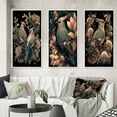 thumbnail image 1 of Designart "Faded Retro Tones Cardinal Bird II" Animals Bird Framed Wall Art Set Of 3 - Red Bird Frame Canvas Set For Living Room Decor, 1 of 6